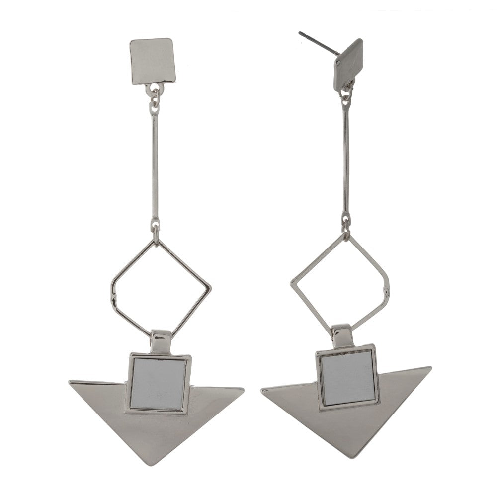 Long Geometric Shaped Earrings
