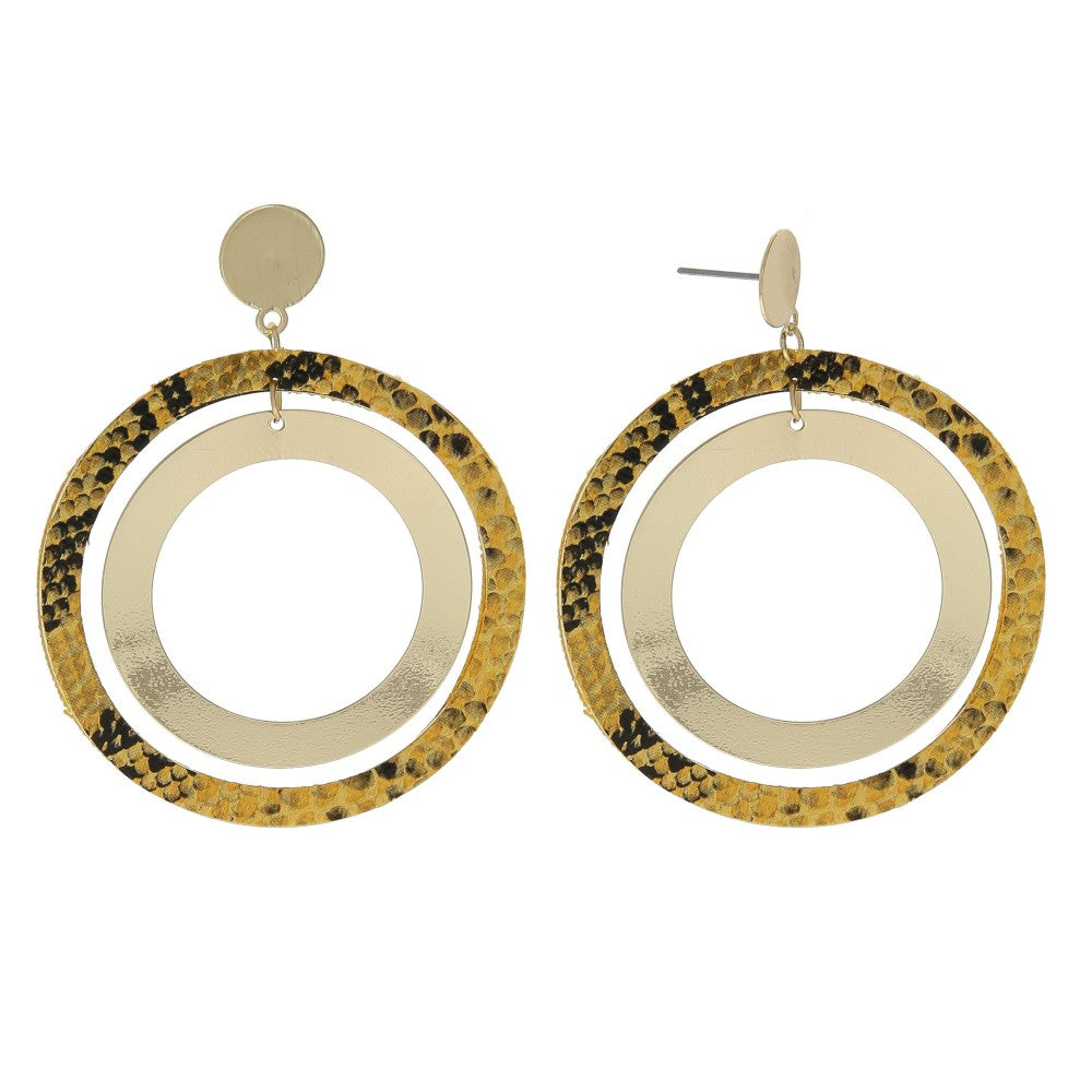 Open Circle Drop Earrings