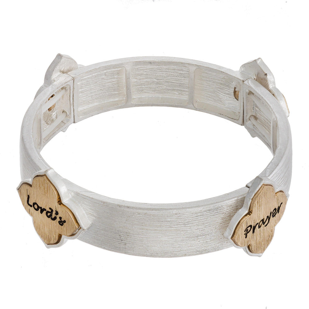 Metal Stretch Lord's Prayer Bracelet