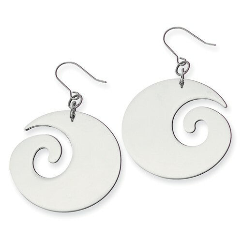 Chisel Stainless Steel Swirl Earrings