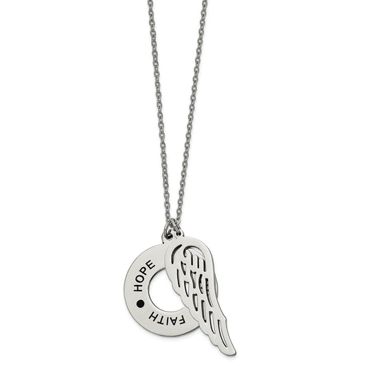 Chisel Stainless Steel Faith Hope Believe Necklace
