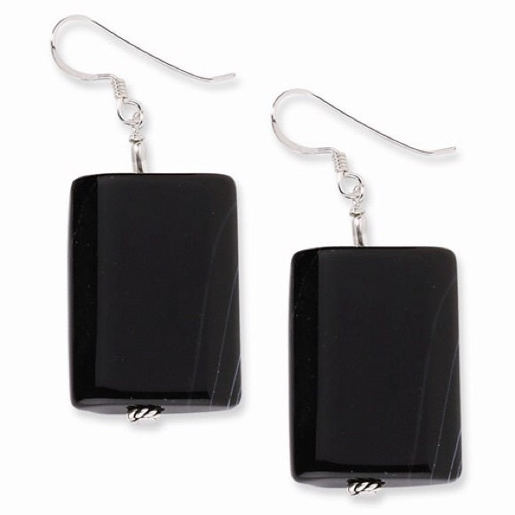 Sterling Silver Sardonyx Earrings