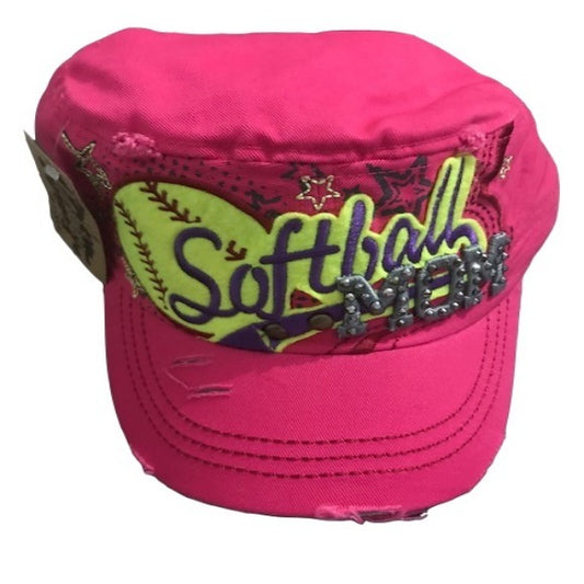 Leader LOGA Softball Mom with rhinestones hat