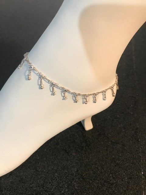 Sterling Silver Dangles Anklet