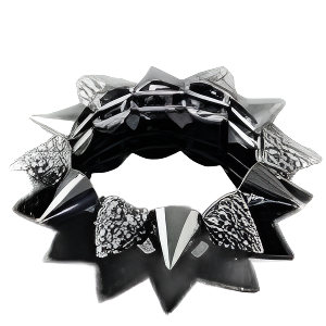 Gray Stretch Spike Bracelet