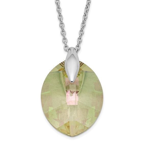 Crystal Marquise Sterling Silver Necklace