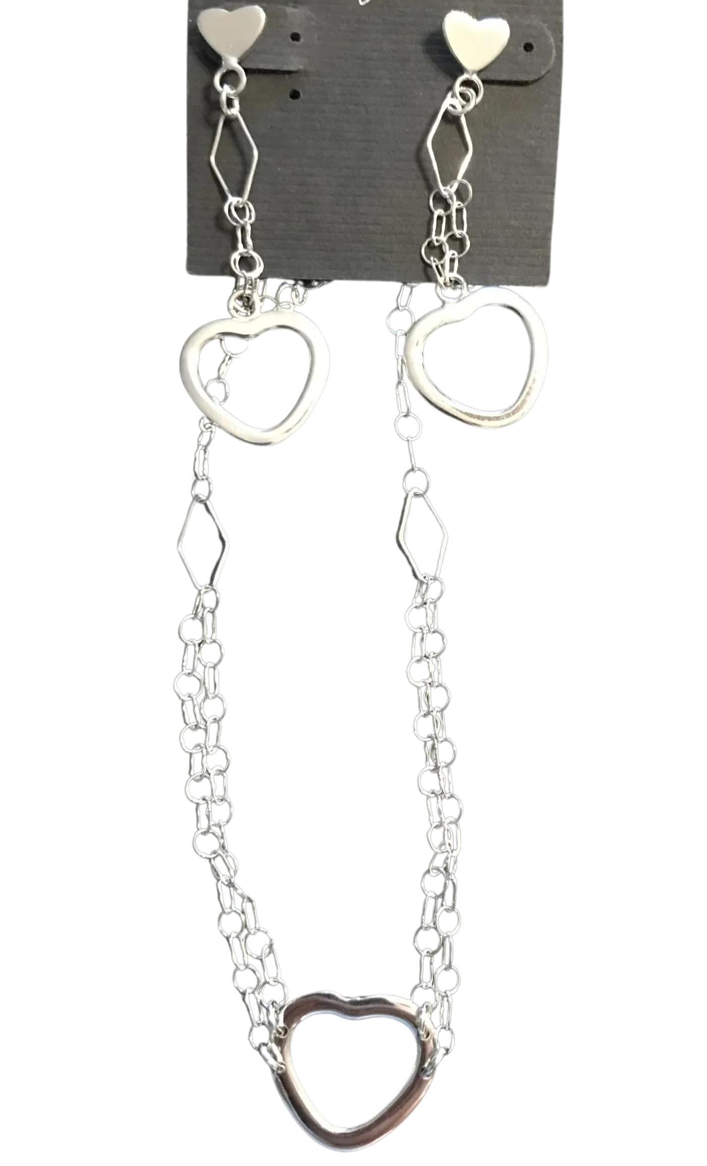 Sterling Silver Heart Jewelry Set