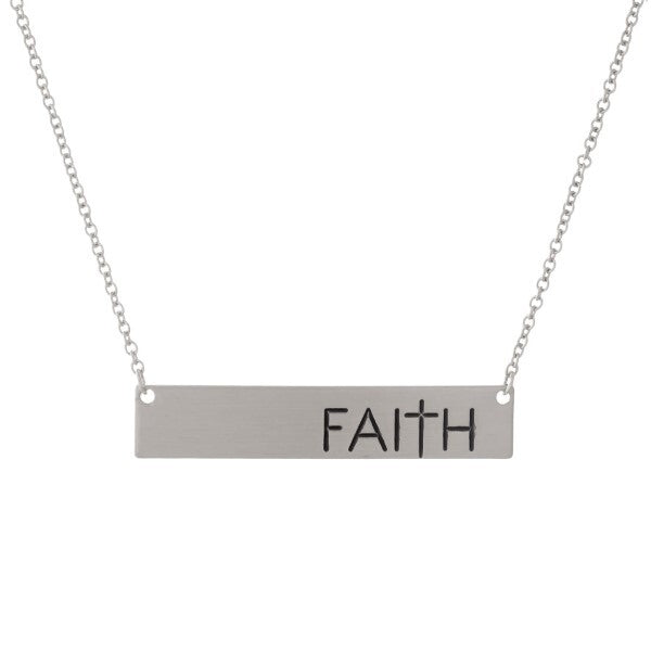 Faith Bar Necklace