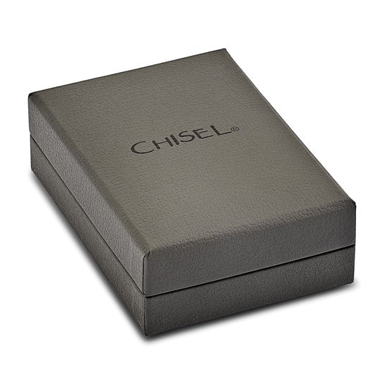 Chisel Stainless Steel Antiqued Crystal Cross 18in Necklace