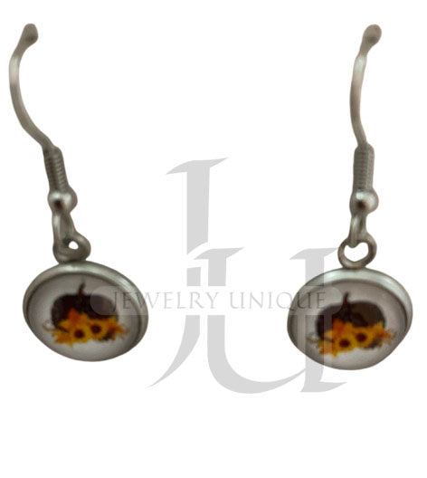 Handmade Dainty Pumpkin Earrings