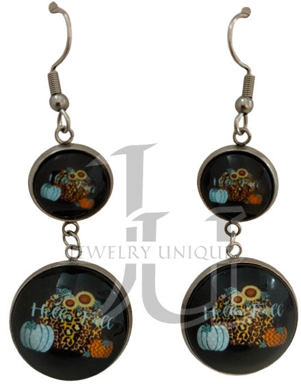 Handmade Double Pumpkins Earrings