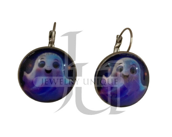 Handmade Ghost Lever back Earrings