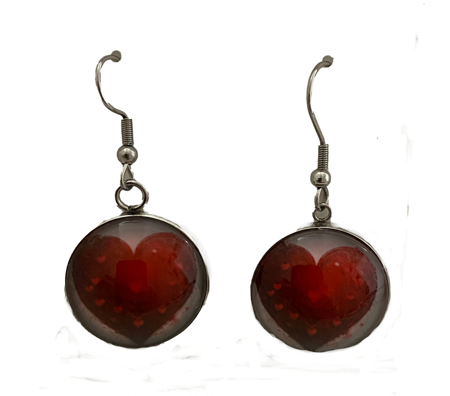 Handmade Valentine Hearts Dangle Earrings