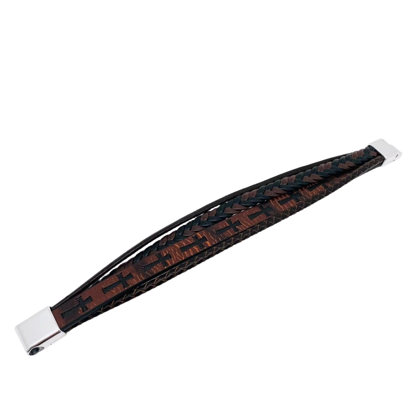 Men's Handmade Cross Magnetic Bracelet
