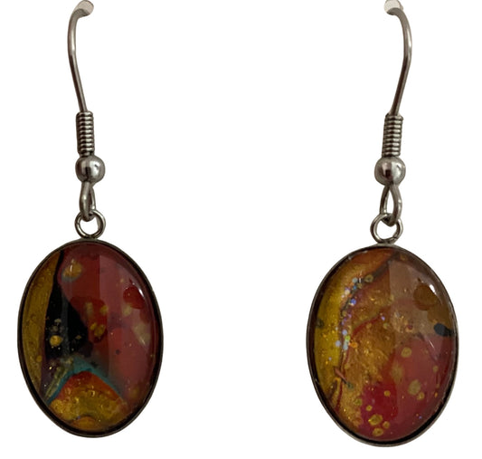 Multi- Colored Art Jewelry Earrings