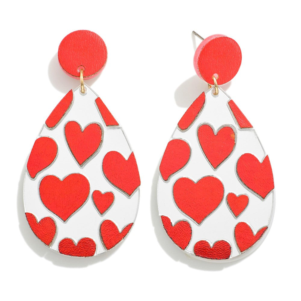 Valentine Heart Teardrop Earrings