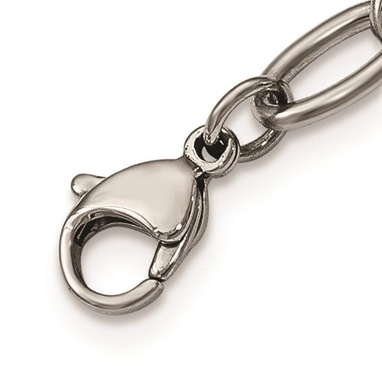 Chisel Stainless Steel White Cat's Eye Necklace