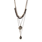 Gold tone Layering Necklace with Seashell Charm