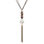 Goldtone and Black Multi-strand Necklace