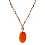 Bronze Cord Natural Stones Necklace