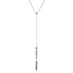 Dainty Silvertone 'Y' Hope Pendant Necklace