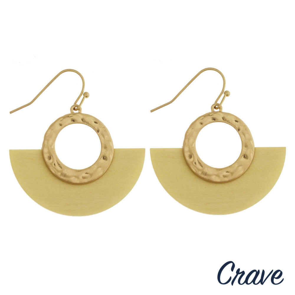 Half Circular Drop Earrings