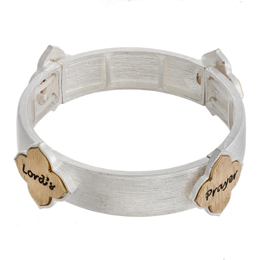 Metal Stretch Lord's Prayer Bracelet