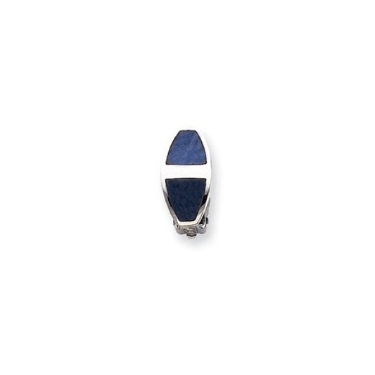 Sterling Silver Sodalite Inlay NonPierced Earrings