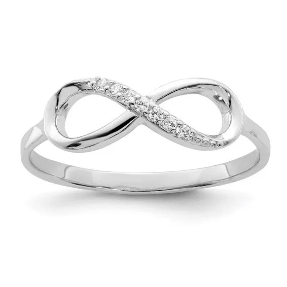 Sterling Silver Cubic Zirconia Infinity Ring