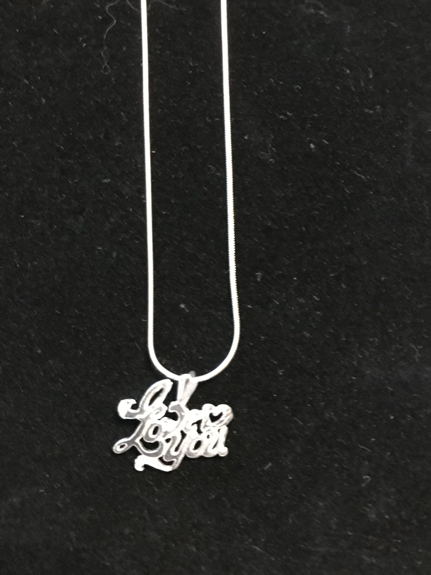 Sterling Silver I Love You Pendant Necklace