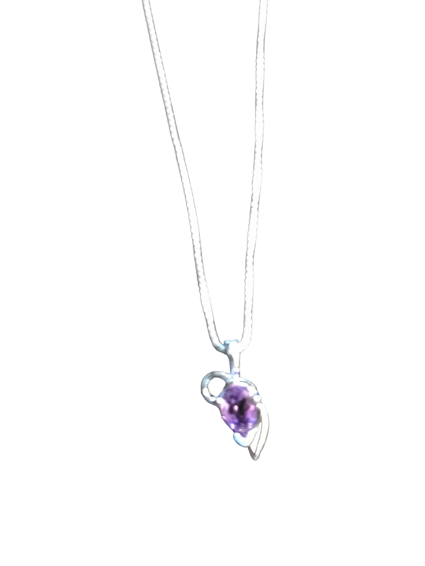 Genuine Amethyst Pendant Necklace