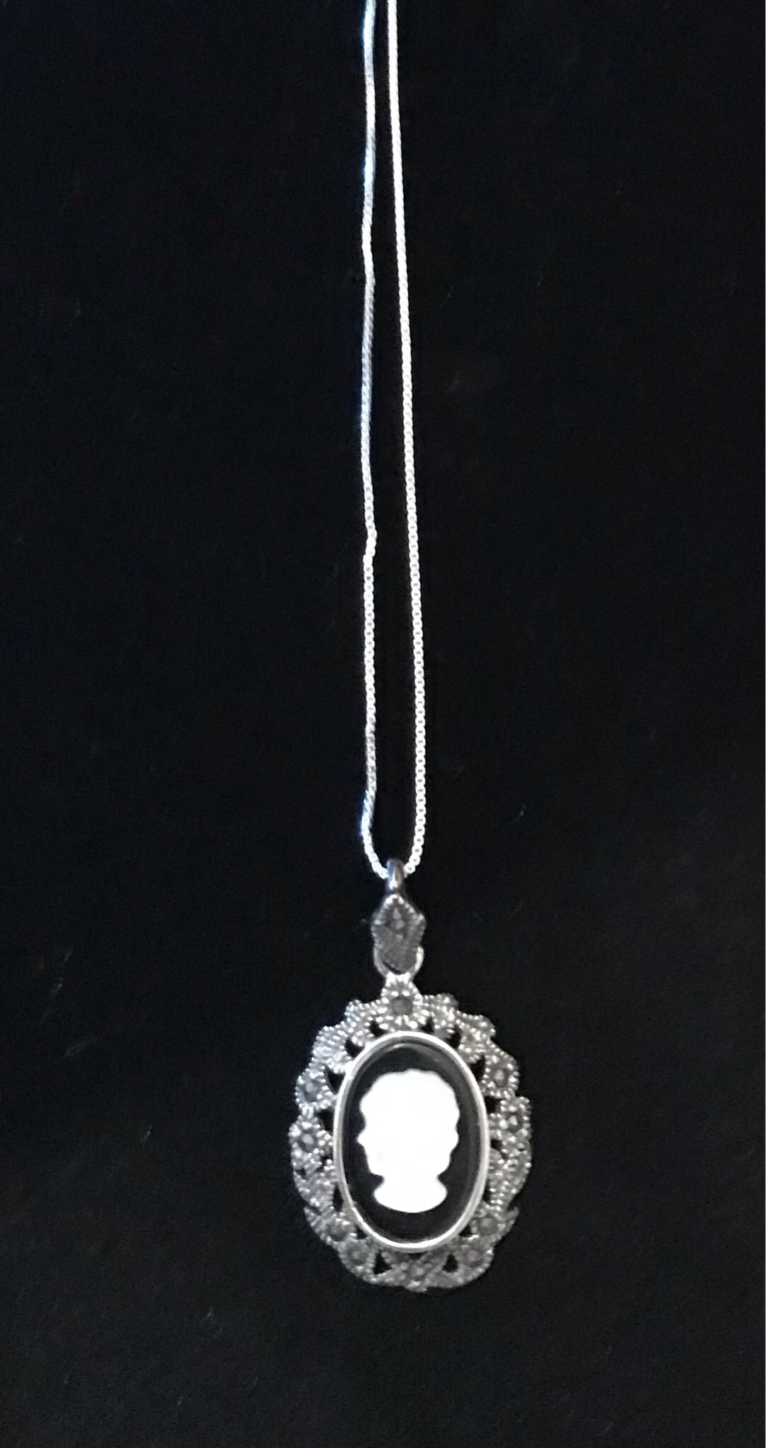 Sterling Silver Cameo Necklace