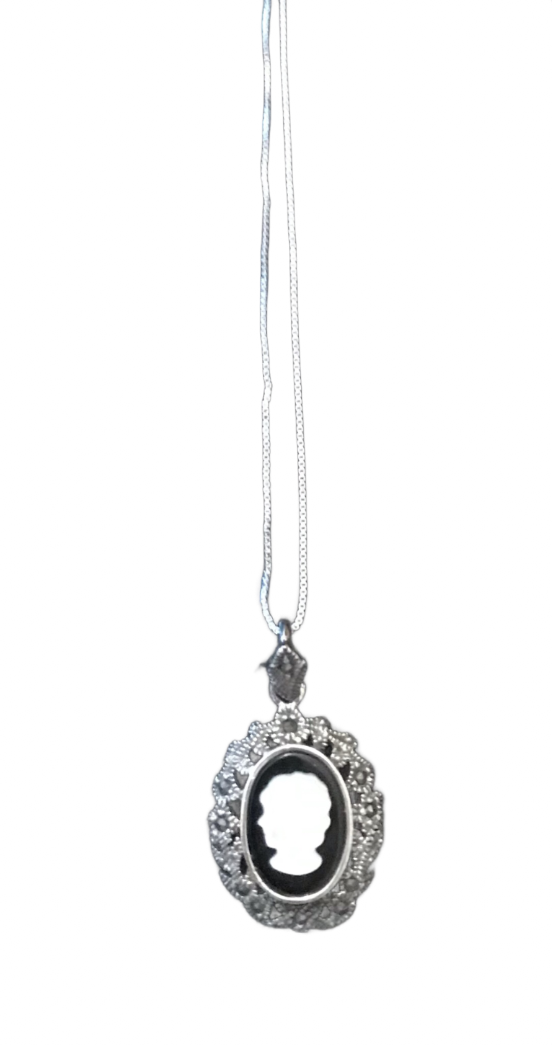 Sterling Silver Cameo Necklace
