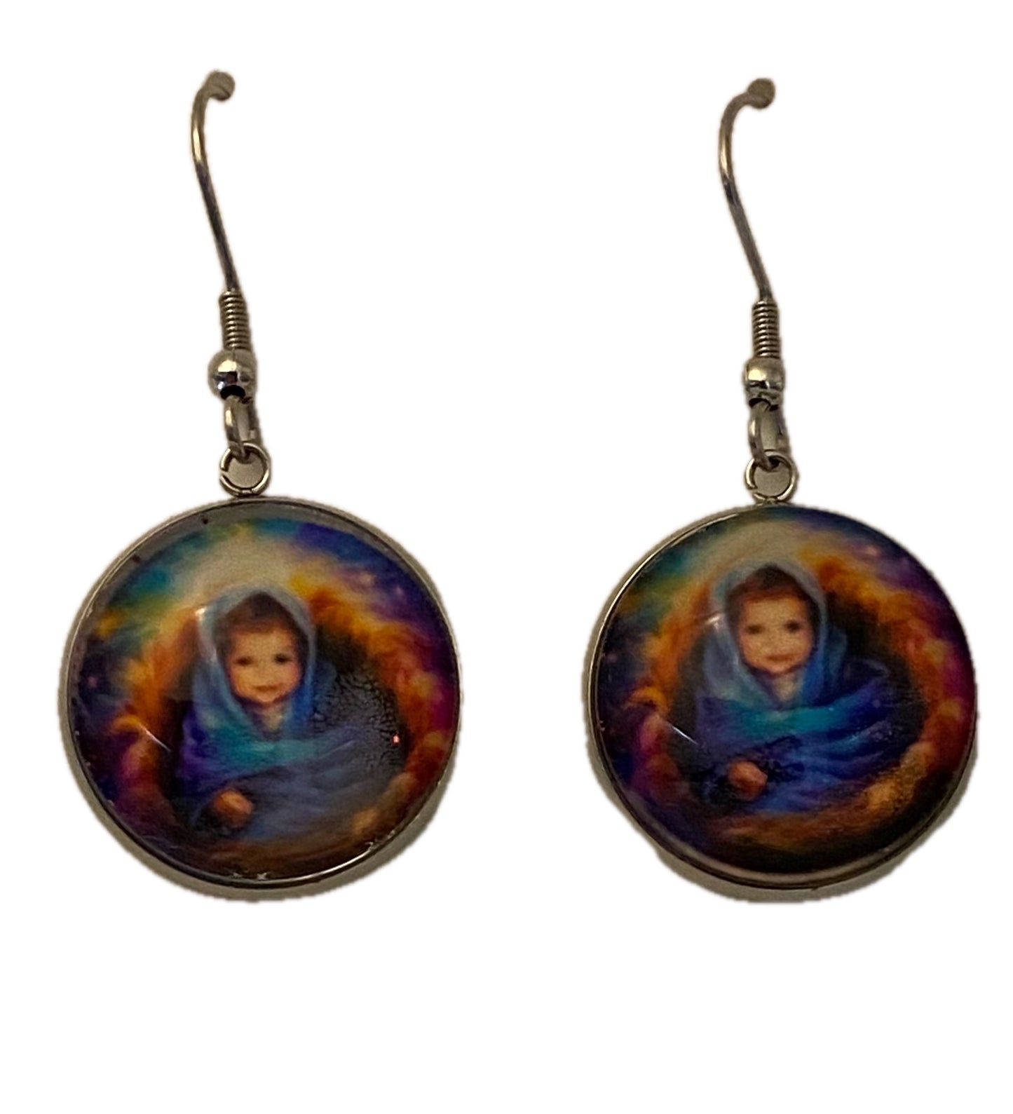 Handmade Baby Jesus Dangle Earrings