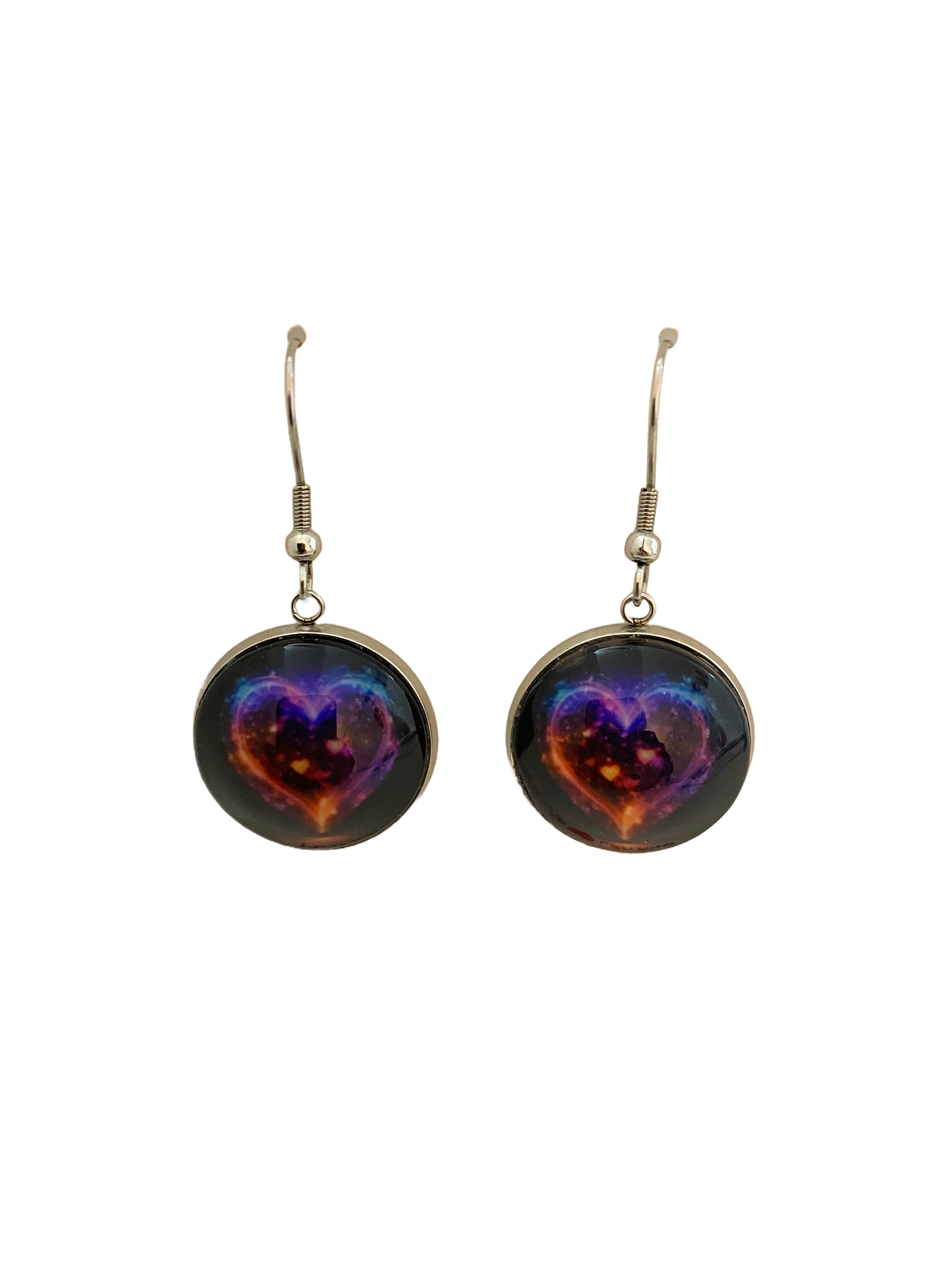 Handmade Colorful Valentine Hearts Dangle Earrings