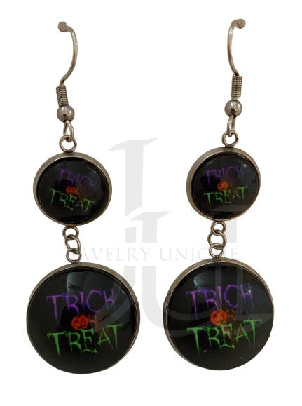 Handmade Double Trick or Treat Earrings
