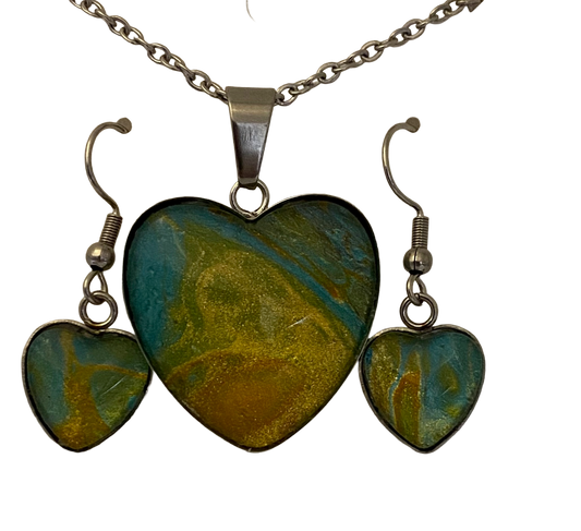 Fall Colors Art Jewelry Set