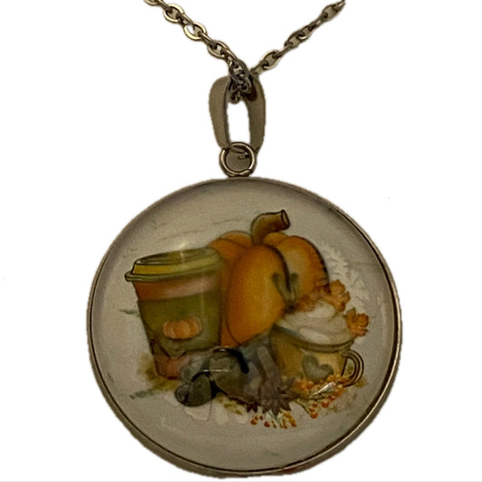 Fall Images Stainless Steel Necklace