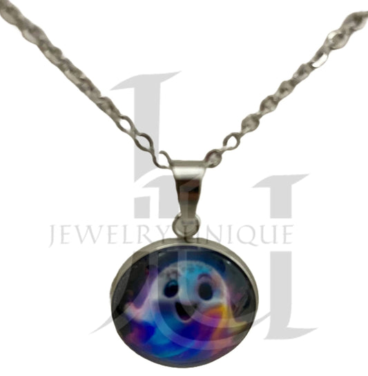 Handmade Colorful Ghost Necklace