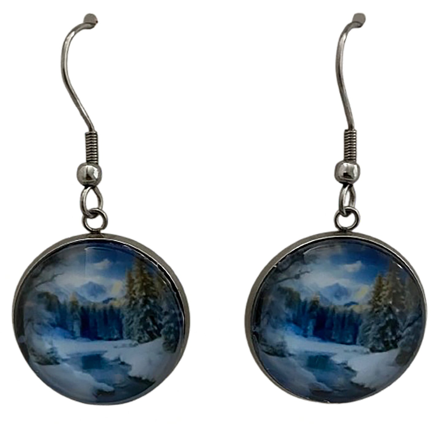 Handmade Snow Scenery Dangle Earrings