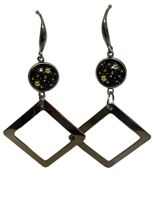 Stainless Steel Long Dangle Earrings