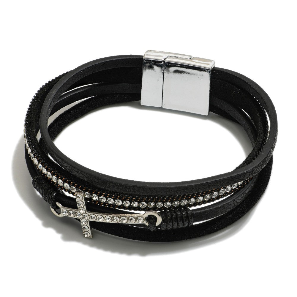 Multi-Layer Cross Magnetic Bracelet