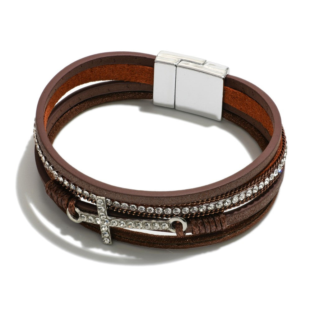 Multi-Layer Cross Magnetic Bracelet