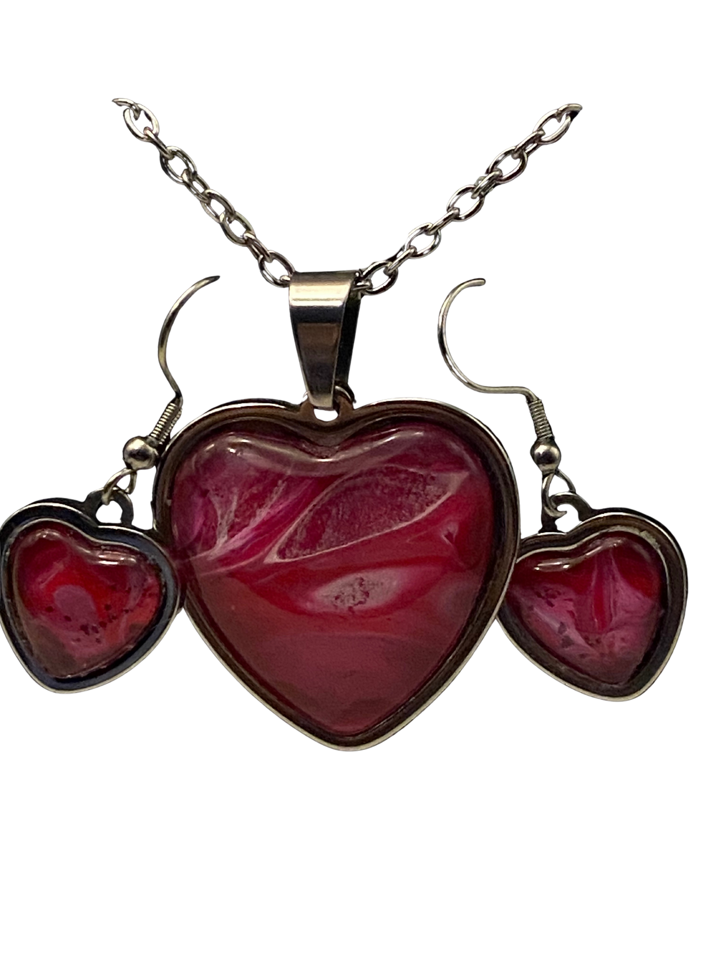 Red and White Art Heart Valentine Set