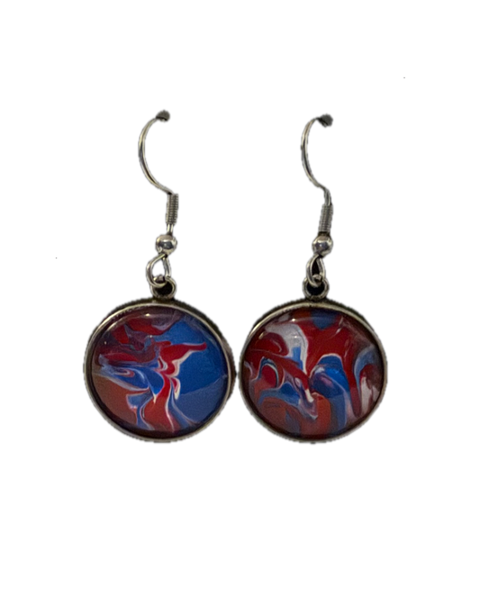 Red White and Blue Medium Earrings