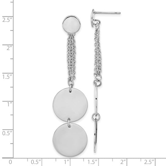 Chisel Stainless Steel Post Dangle Circle Earrings